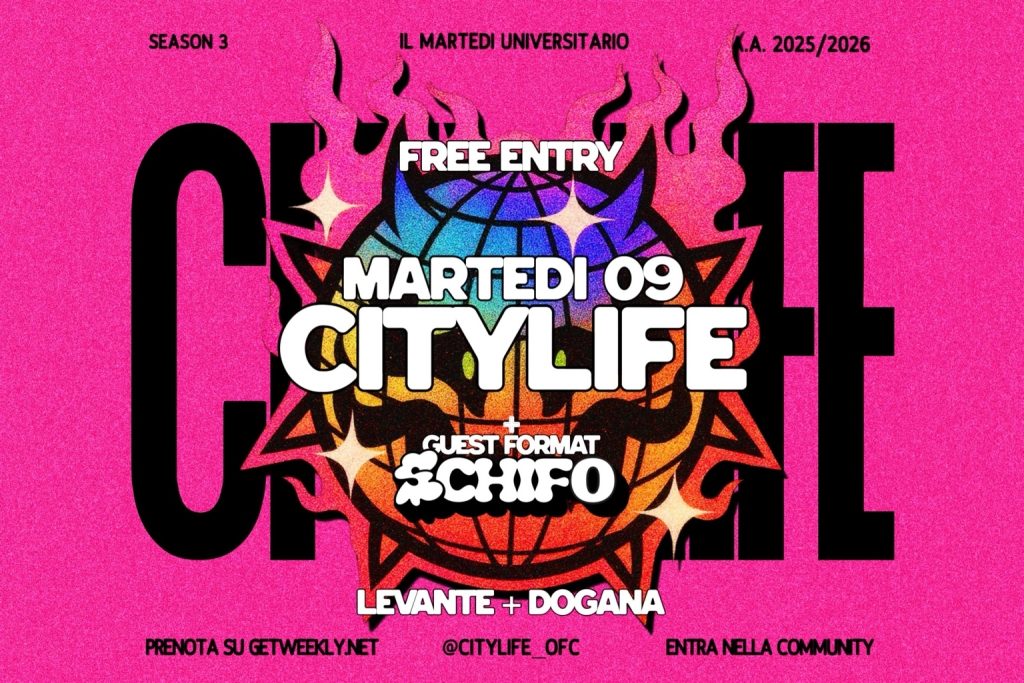 CityLife: il Martedì Universitario w// Party Schifo – 9 Dicembre